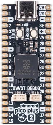 Pimoroni - PIM724 RP2350 microcontroller with 16MB of flash memory, 8MB of PSRAM, USB-C, Qw/ST and debug connectors.