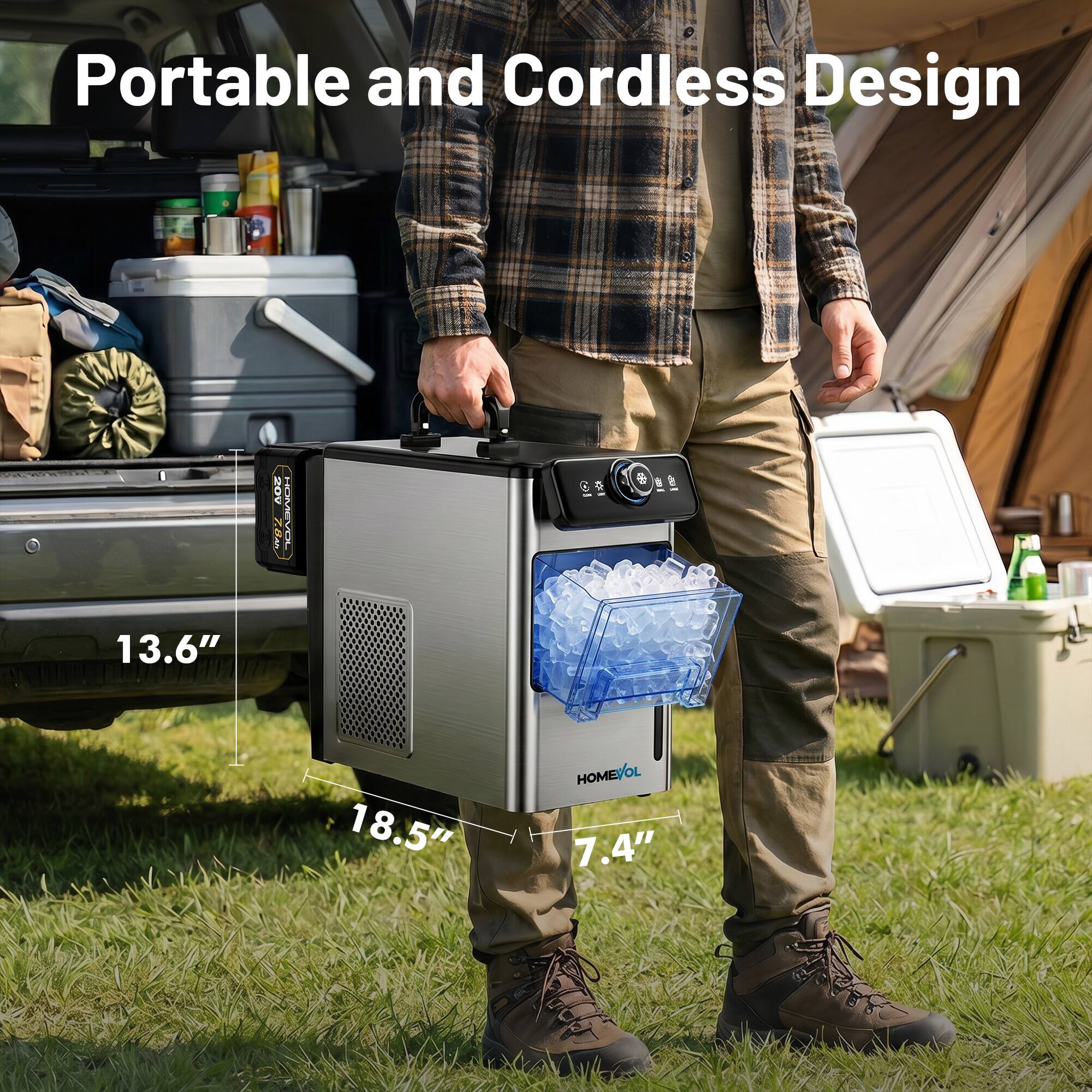 Portable and Cordless Design  
20V  
7.8mm  
OSHOH  
6  
13.6"  
18.5"  
HOMEYOL  
7.4"