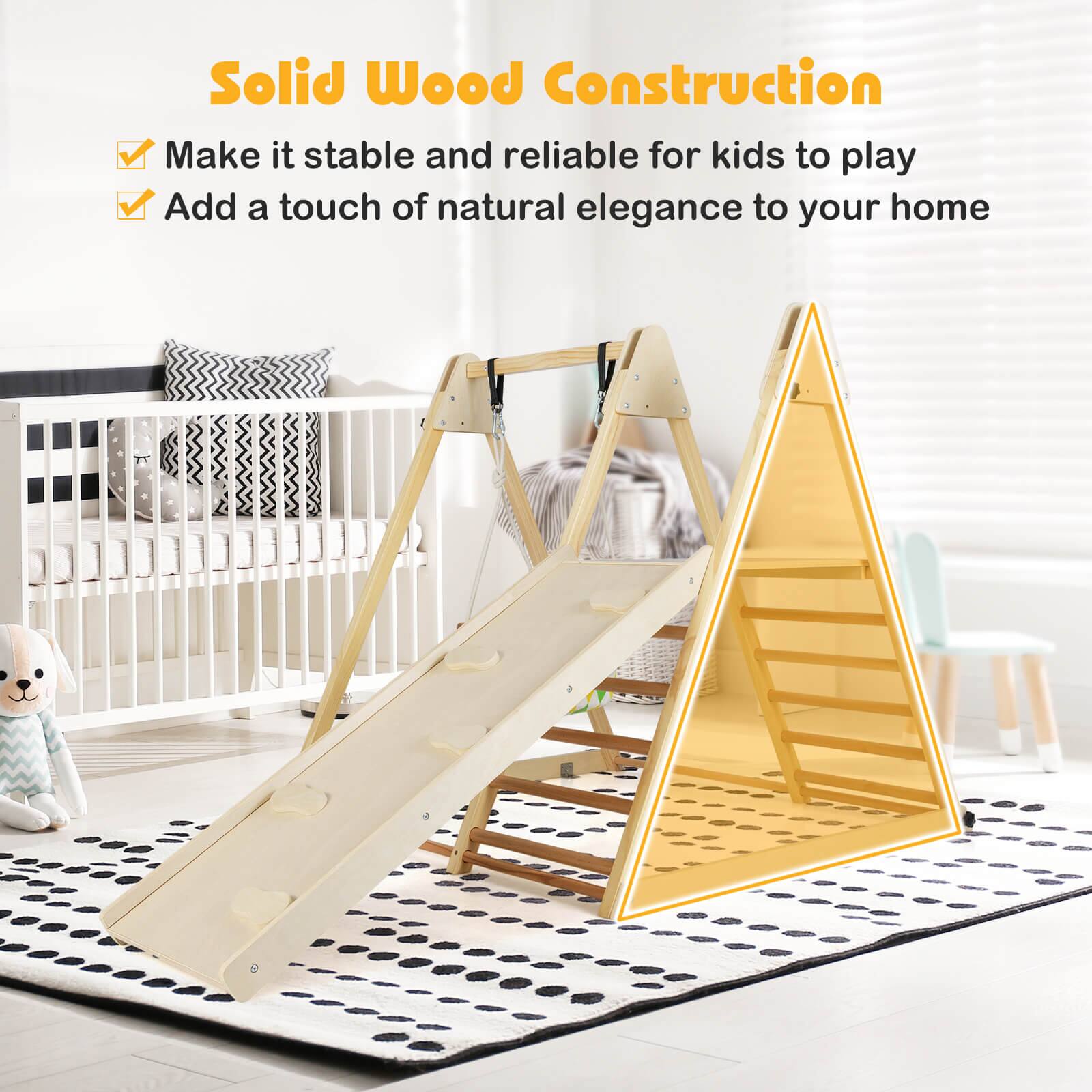 Solid Wood Construction

- Make it stable and reliable for kids to play
- Add a touch of natural elegance to your home