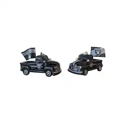 Evergreen Enterprises - Las Vegas Raiders Hangable 3" Rally Truck Two-Piece Statue Set - Multicolor
