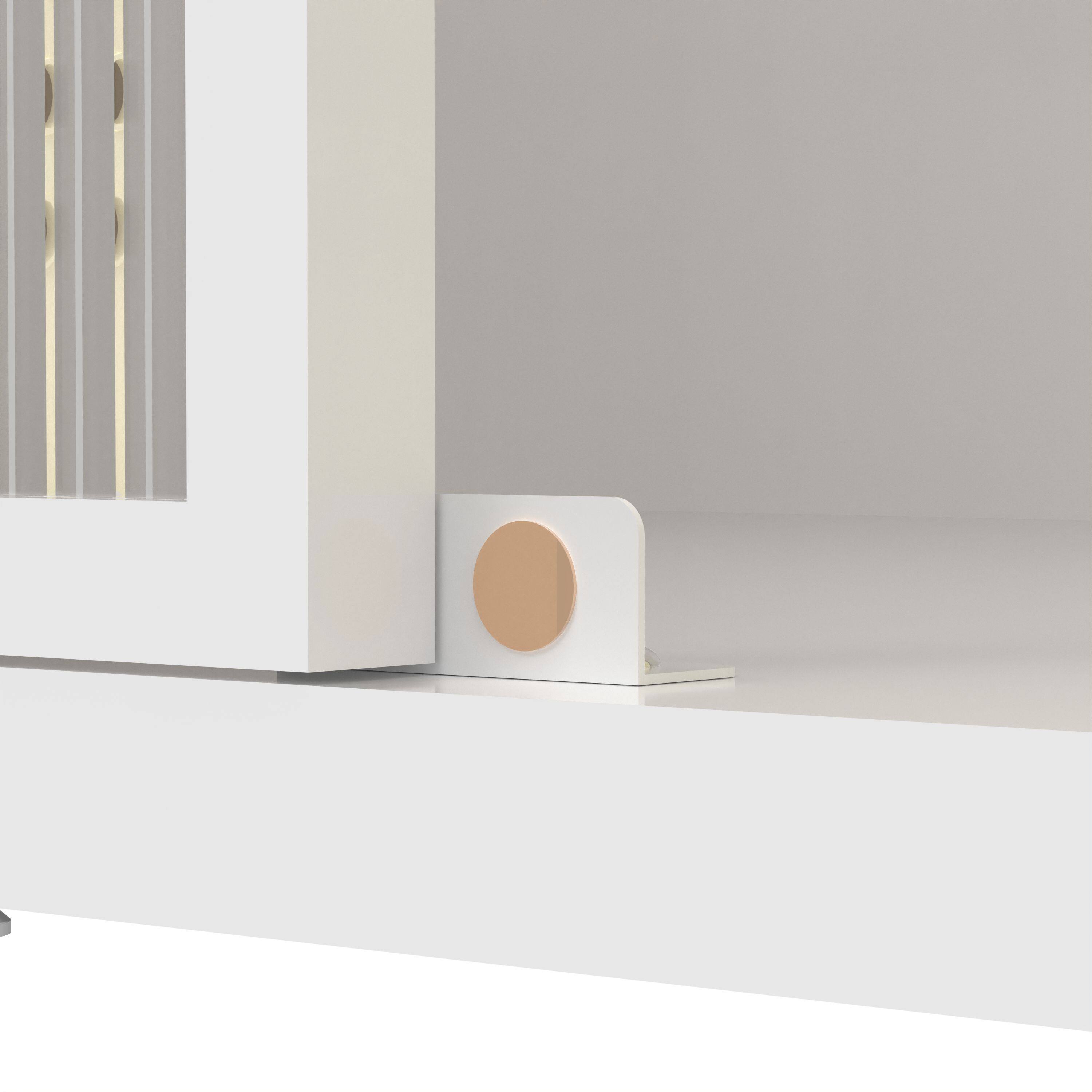 Alt View 5. Spaco - Spaco 73" Tall Kitchen Pantry Cabinet with Flip Door, 6 Tier Pegboard and Anti Tip Design for Dining Room, Living Room - White.