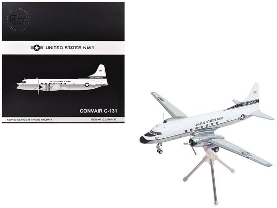 5 nothing_to_tascribe Gemini 200
UNITED STATES NAVY
QUANTANAMO BAY
1:200 SCALE DIE-CAST MODEL AIRCRAFT
CONVAIR C-131
ITEM NO. G2USN1137
UNITED STATES NAVY
QUANTANAMO BAY
1:200 SCALE DIE-CAST MODEL AIRCRAFT
ITEM NO. G2USN1137