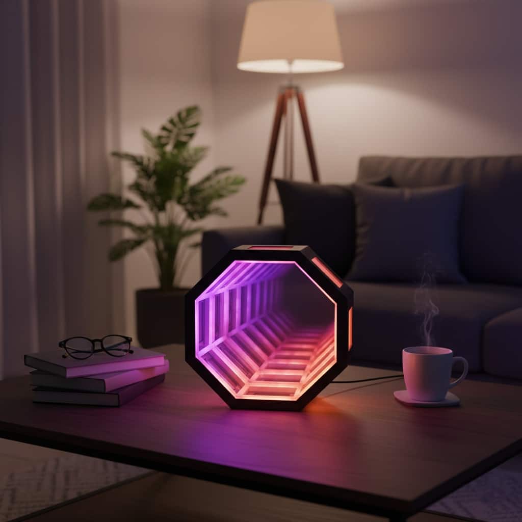 Lamp Depot - RGB Infinity Illusion Tunnel Mirror Light with Remote Control