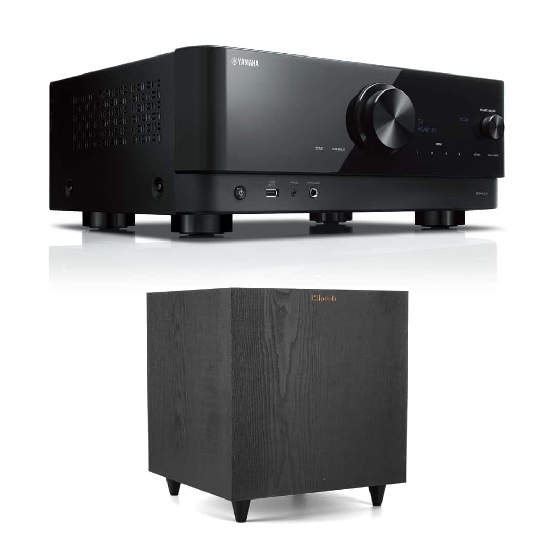 Yamaha - RX-V4A AV Receiver + Klipsch R-80SWi Subwoofer