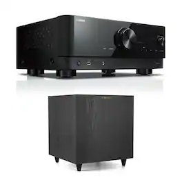 Yamaha - RX-V4A AV Receiver + Klipsch R-80SWi Subwoofer