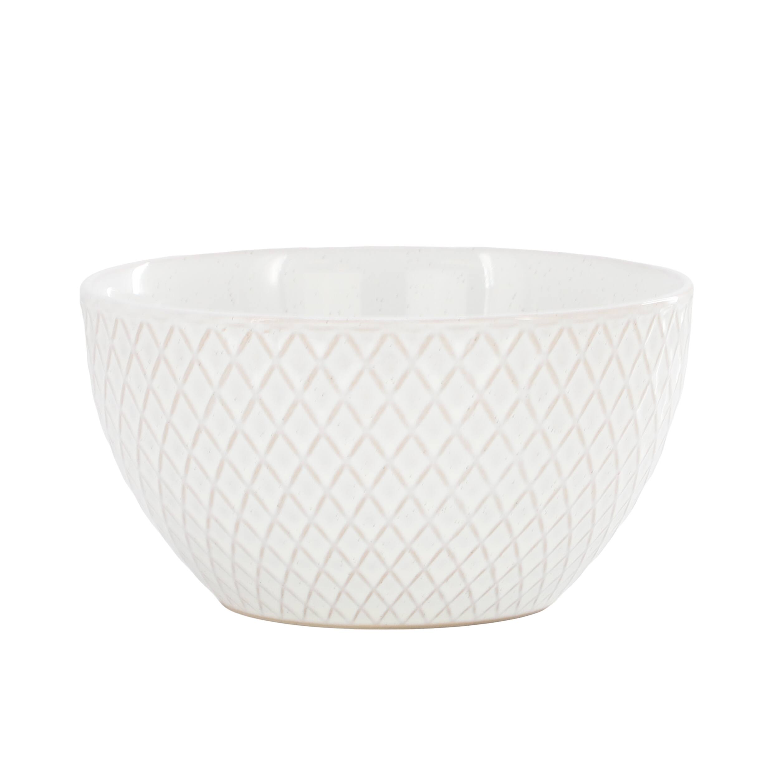 Alt View 2. Gibson - Gibson Elite Earlhart 2 Piece 6 Inch Ribbed Stoneware Cereal Bowl Set in White - White.
