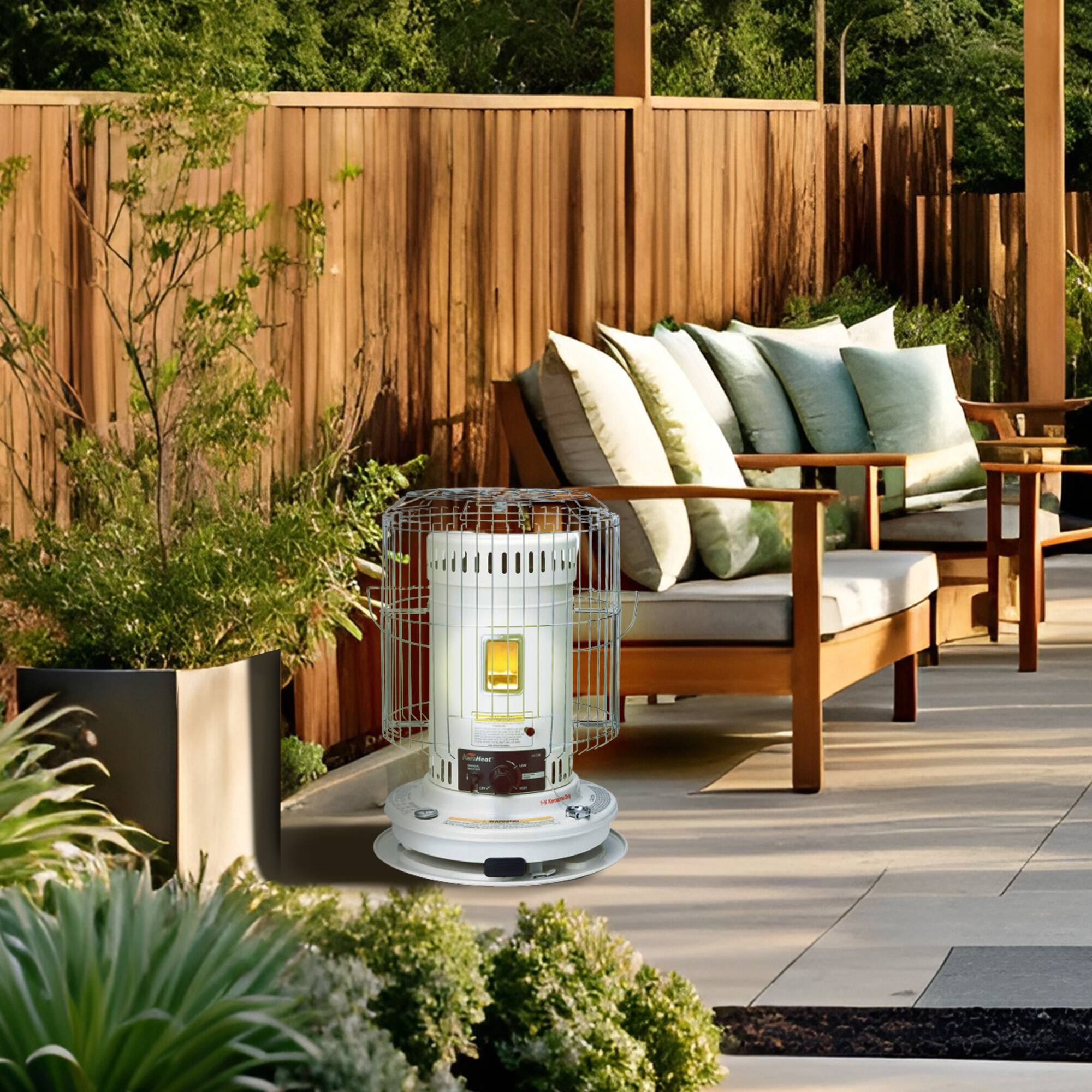 Alt View 2. Sengoku - Sengoku KeroHeat 23,500 BTU Indoor & Outdoor Portable Convection Kerosene Heater - White.