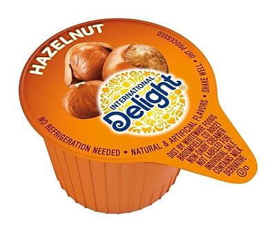 HAZELNUT  
Delight  
INTERNATIONAL  
NO REFRIGERATION NEEDED  
NATURAL & ARTIFICIAL FLAVORS  
NO SUGAR ADDED  
CONTAINS NO DAIRY  
CREAMER  
80021  
FOR SALE  
BROOMFIELD DAIRY  
Labeled Milk  
NOT CONTAINS DERIVATIVE