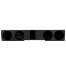 Front. QPower - QPower Quad 8" Sub Box - Ford F150 SuperCrew 09-26, F250/F350 Super Duty 17-26 - Charcoal Black.