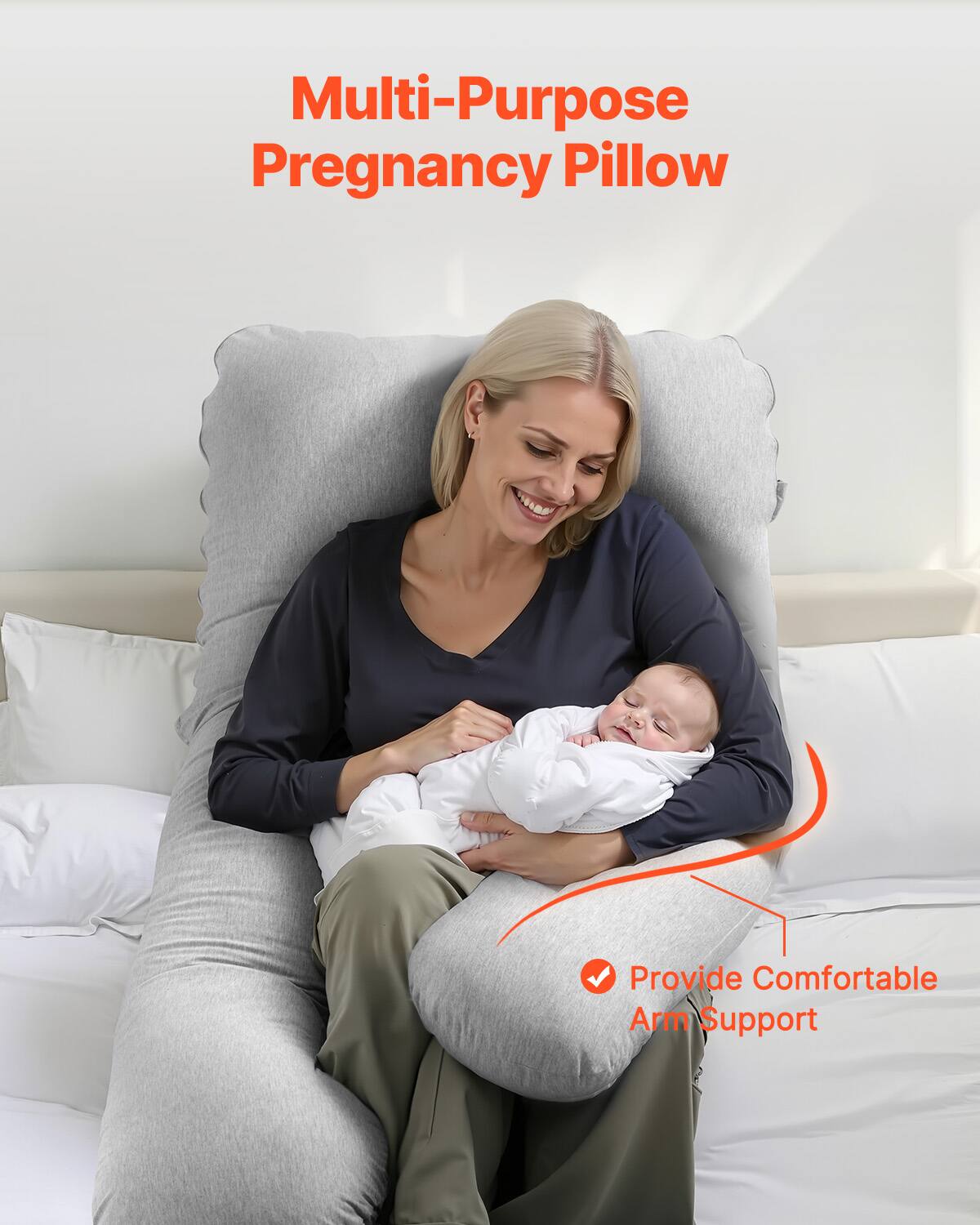 Multi-Purpose Pregnancy Pillow

Provide Comfortable Arm Support