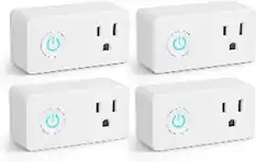 Front. BN-LINK - BN-LINK WiFi Heavy Duty Smart Plug Outlet, Timer Function, Works with Alexa & Google Assistant, No Hub, 4 Pack - White.