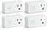 Front. BN-LINK - BN-LINK WiFi Heavy Duty Smart Plug Outlet, Timer Function, Works with Alexa & Google Assistant, No Hub, 4 Pack - White.