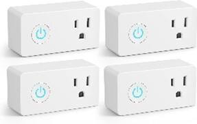 BN-LINK - WiFi Heavy Duty Smart Plug Outlet, Timer Function, Works with Alexa & Google Assistant, No Hub, 4 Pack - White