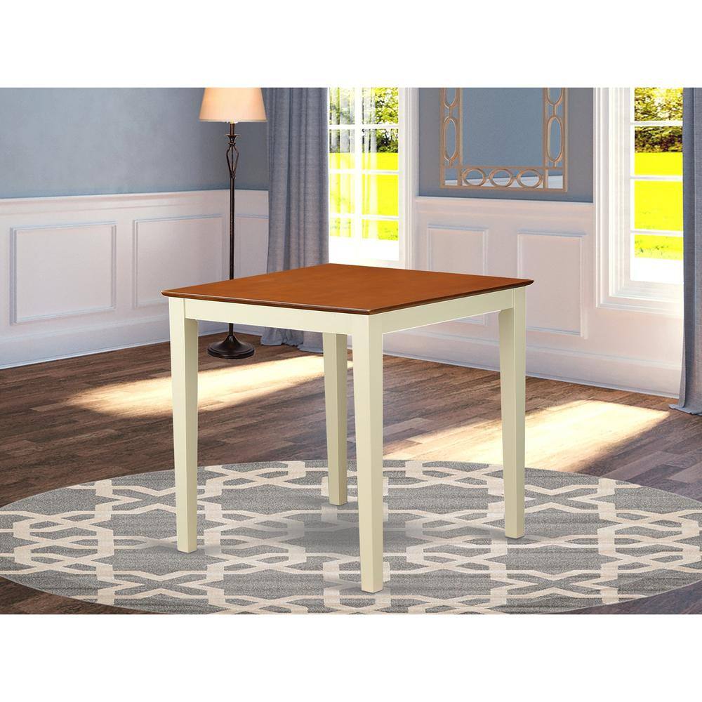 Left. East West Furniture - Vernon Pub, Counter Height Square Table - Buttermilk & Cherry Finish. - Buttermilk & Cherry.