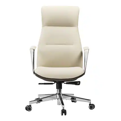 Front. Eureka Ergonomic - Ergonomic Executive Office Chair High Back - Off-white.