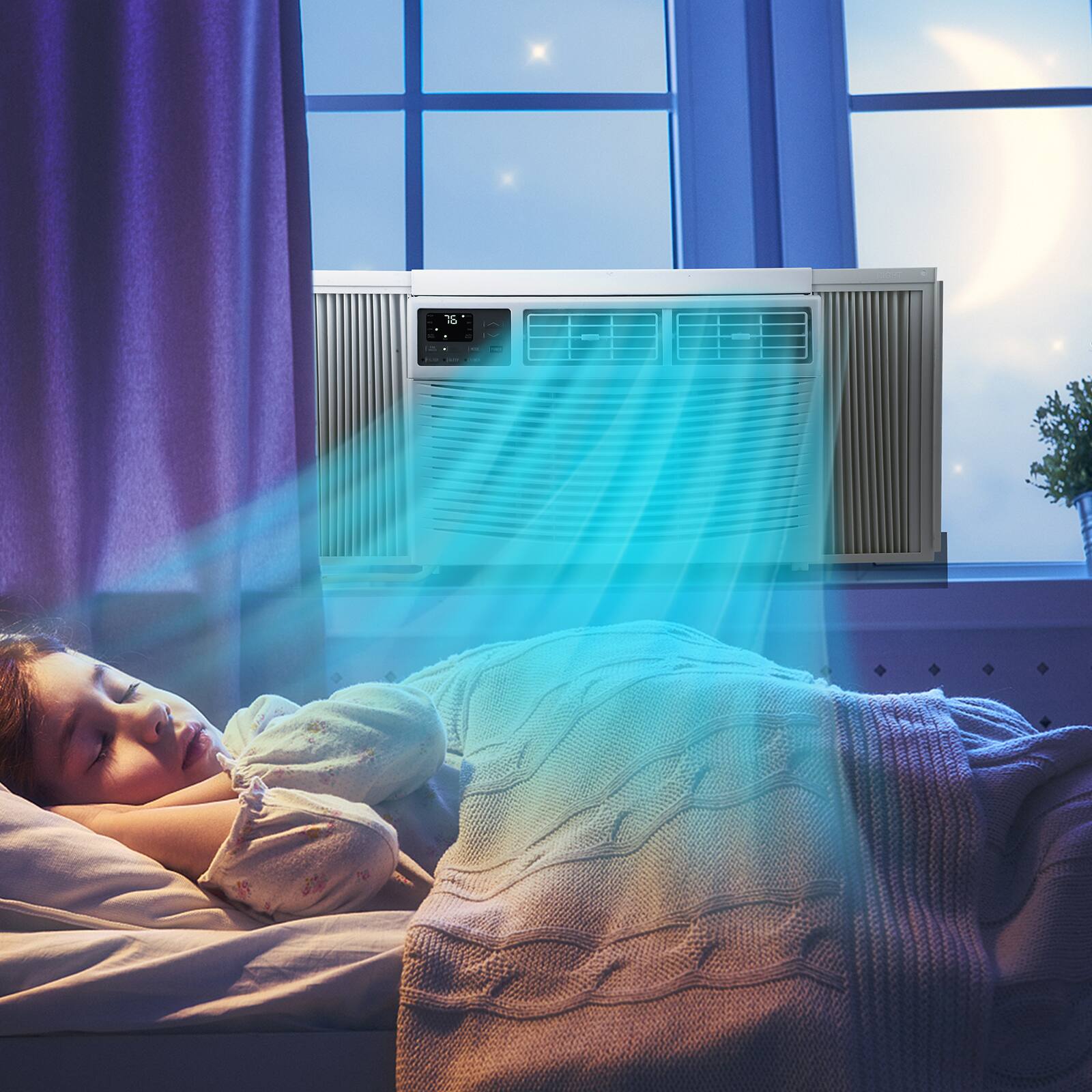 Alt View 3. TROPOW - 10000 BTU Window Air Conditioner, 115V Smart Window AC Unit with Remote, Ultra Quiet, Cools up to 450 Sq.Ft - white.