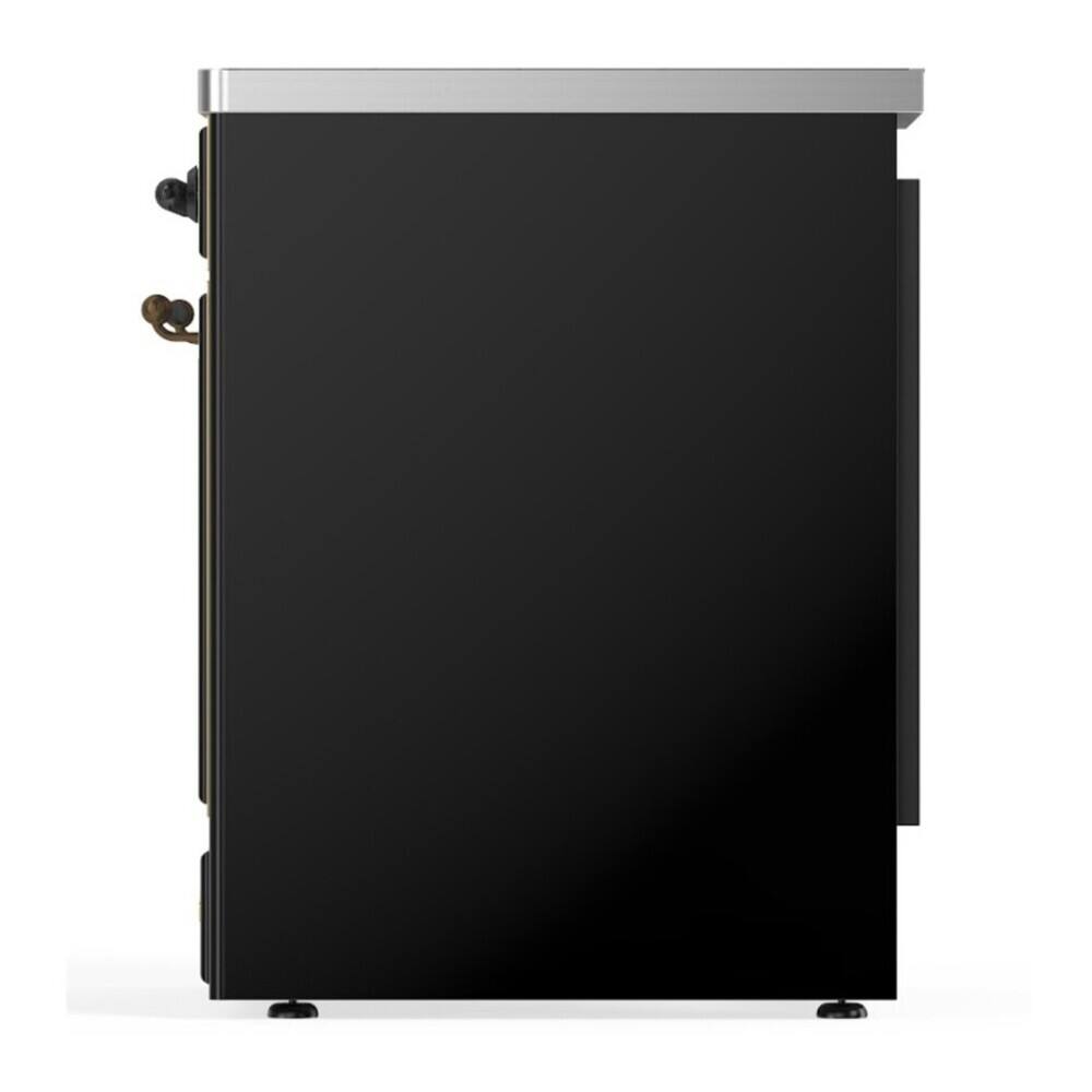 Alt View 8. ILVE - ILVE Majestic II Series  30 in. Induction Range with 4 Induction Elements (Burnished Trim) - Glossy Black.