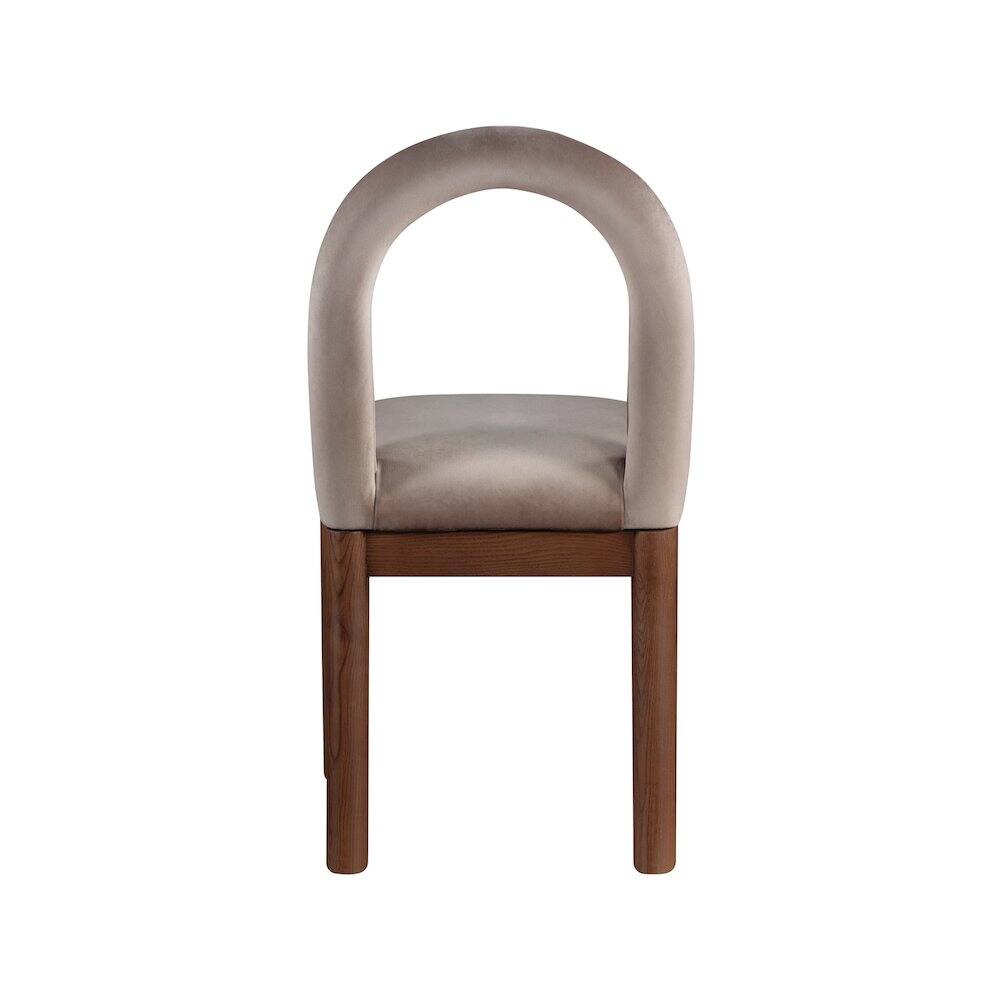 Alt View 4. Meridian Furniture - Conrad Taupe Velvet Dining Chair - Beige.