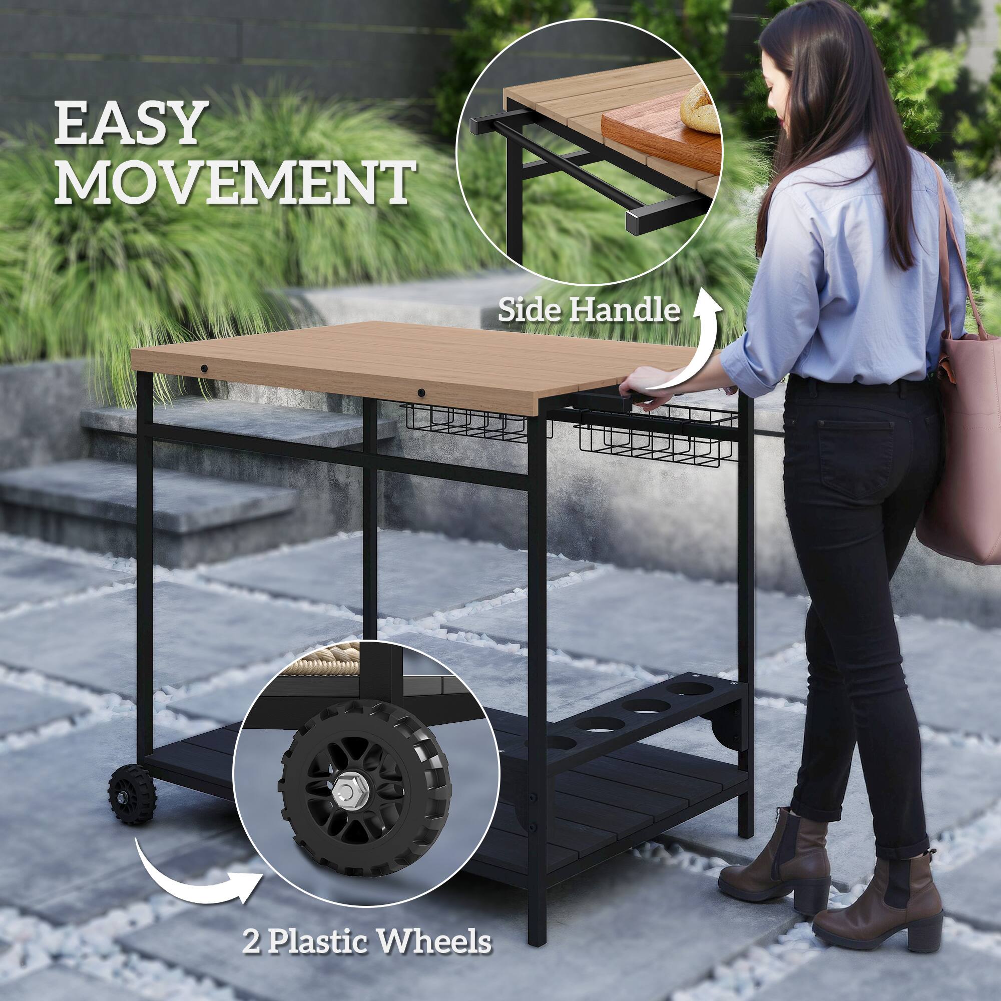 EASY MOVEMENT
Side Handle
2 Plastic Wheels