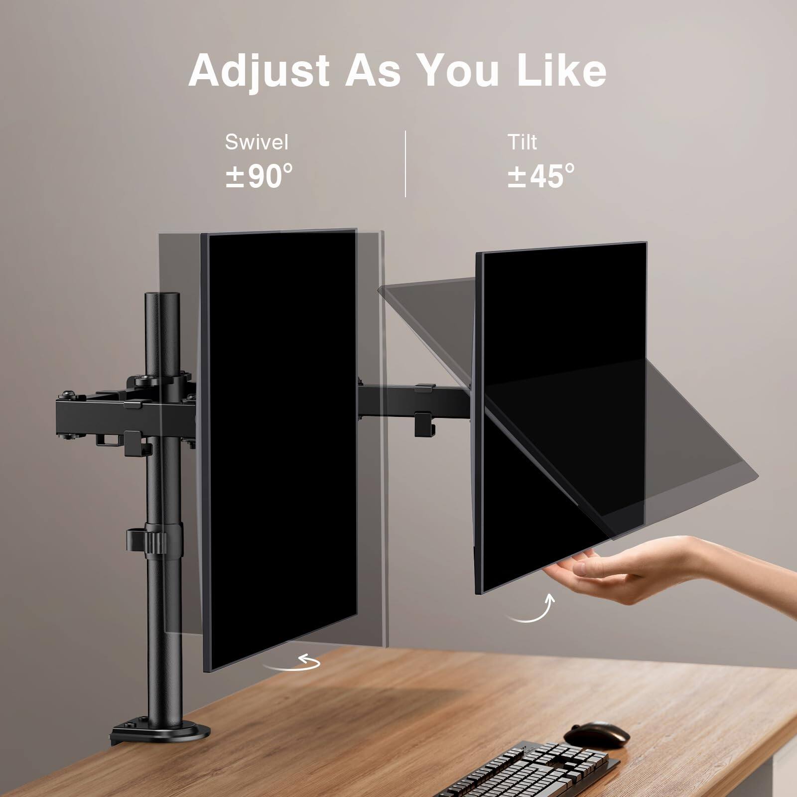 Adjust As You Like

Swivel ±90°

Tilt ±45°