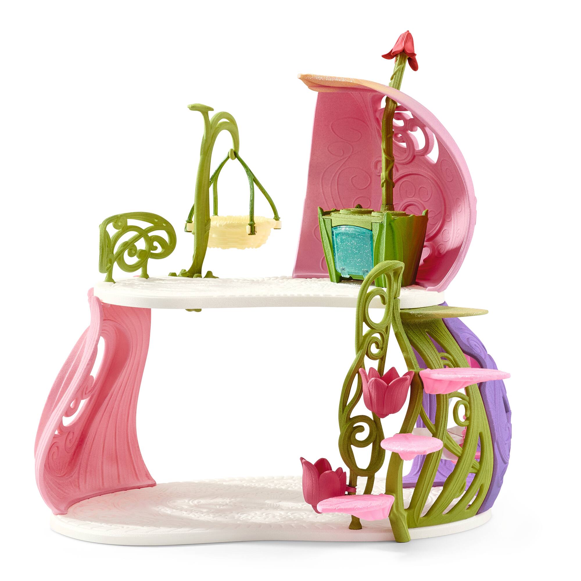 Left. Schleich - Glittering Flower House Lake & Stable.