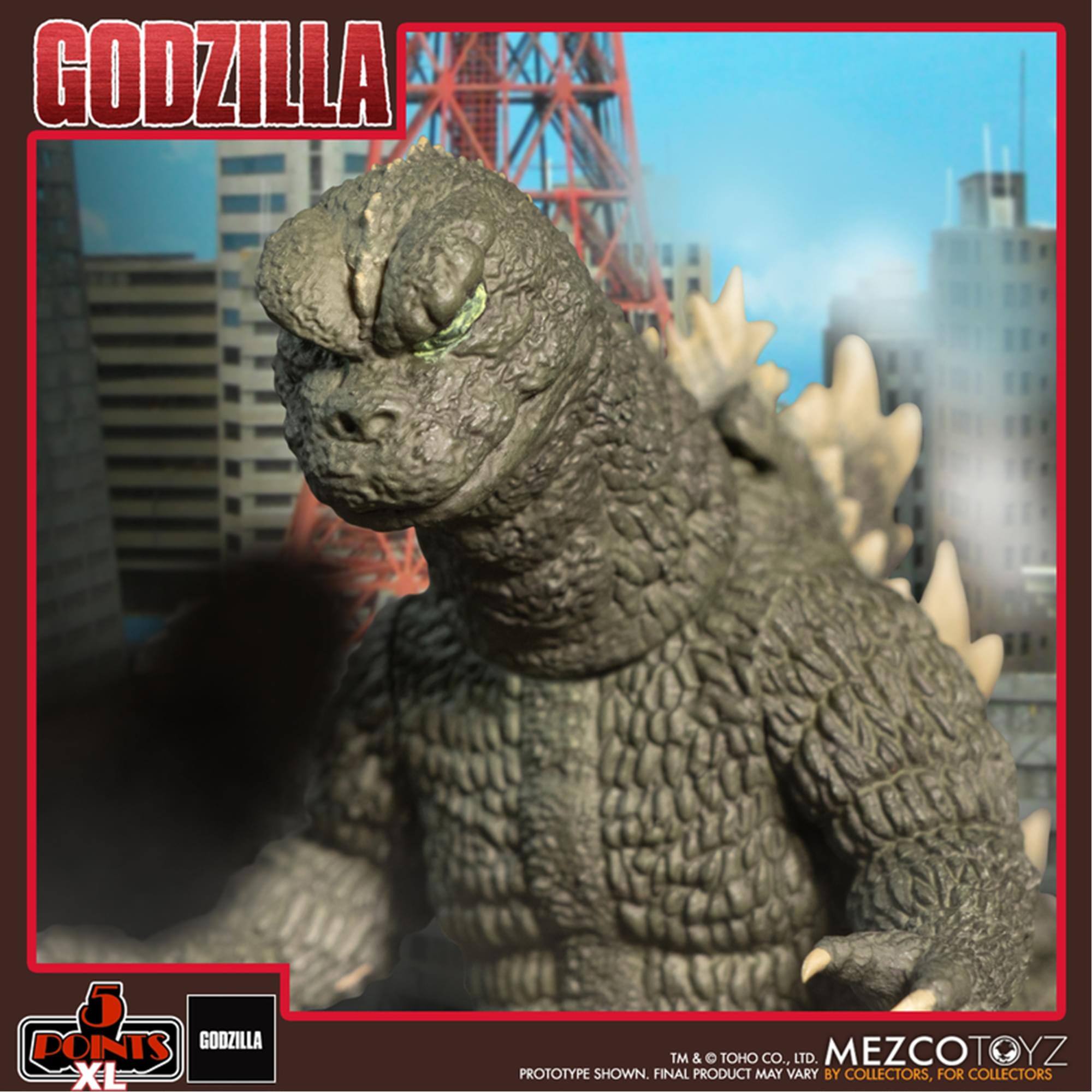 GODZILLA 5 POINTS GOOZILLA XL TM & TOHO CO., LTD. MEZCOTOYZ PROTOTYPE SHOWN. FINAL PRODUCT MAY VARY BY COLLECTORS, FOR COLLECTORS