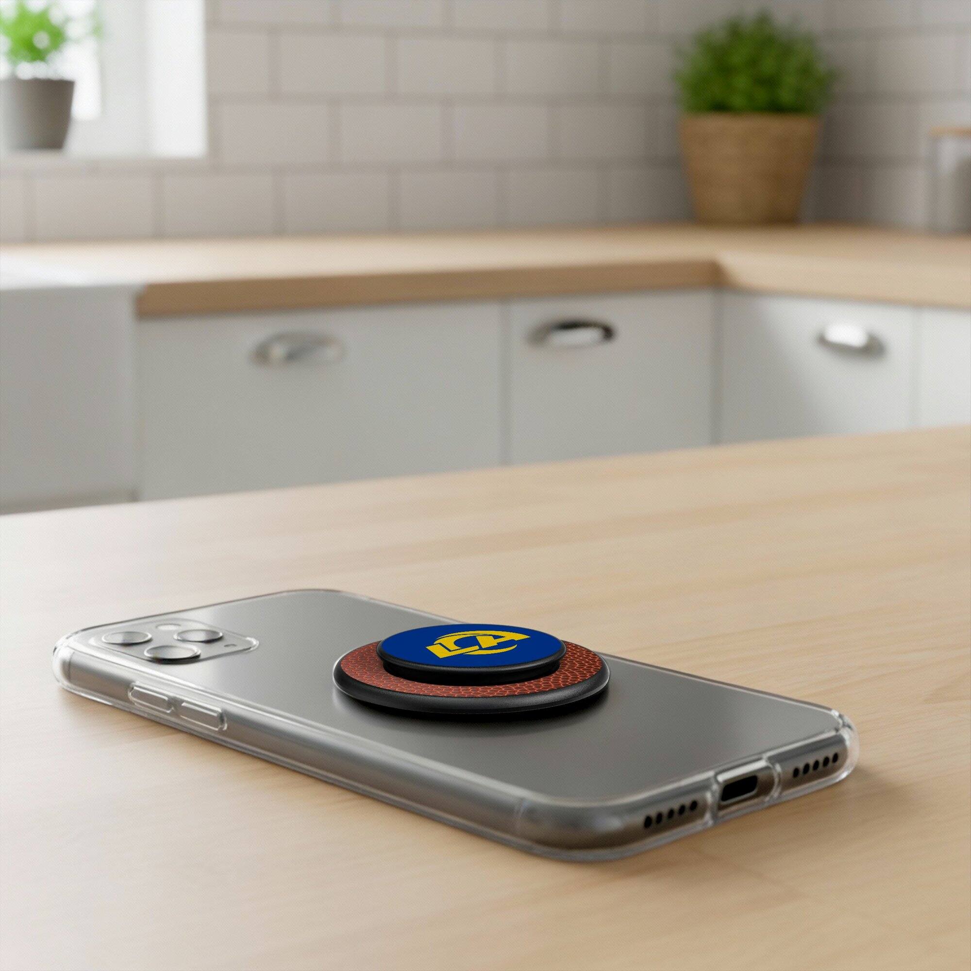 Alt View 3. Keyscaper - Los Angeles Rams Endzone Solid PopSockets Magnetic Phone Grip & Stand - No Size - Black.