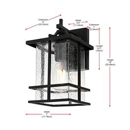 Elegant Lighting - Miller 7 inch Outdoor Pendant - Black