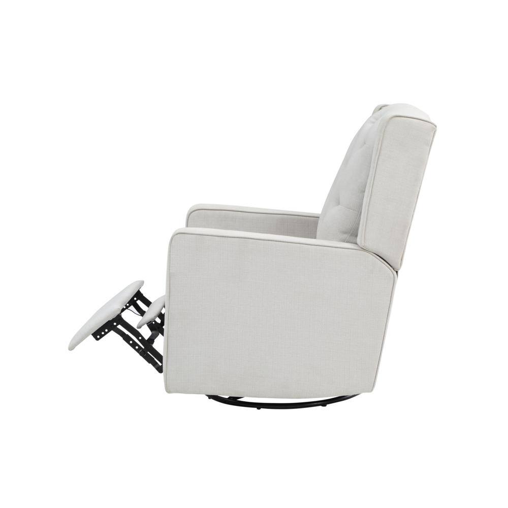Back. AFG Baby Furniture - Ava Manual Swivel Glider Recliner Gray - Gray.