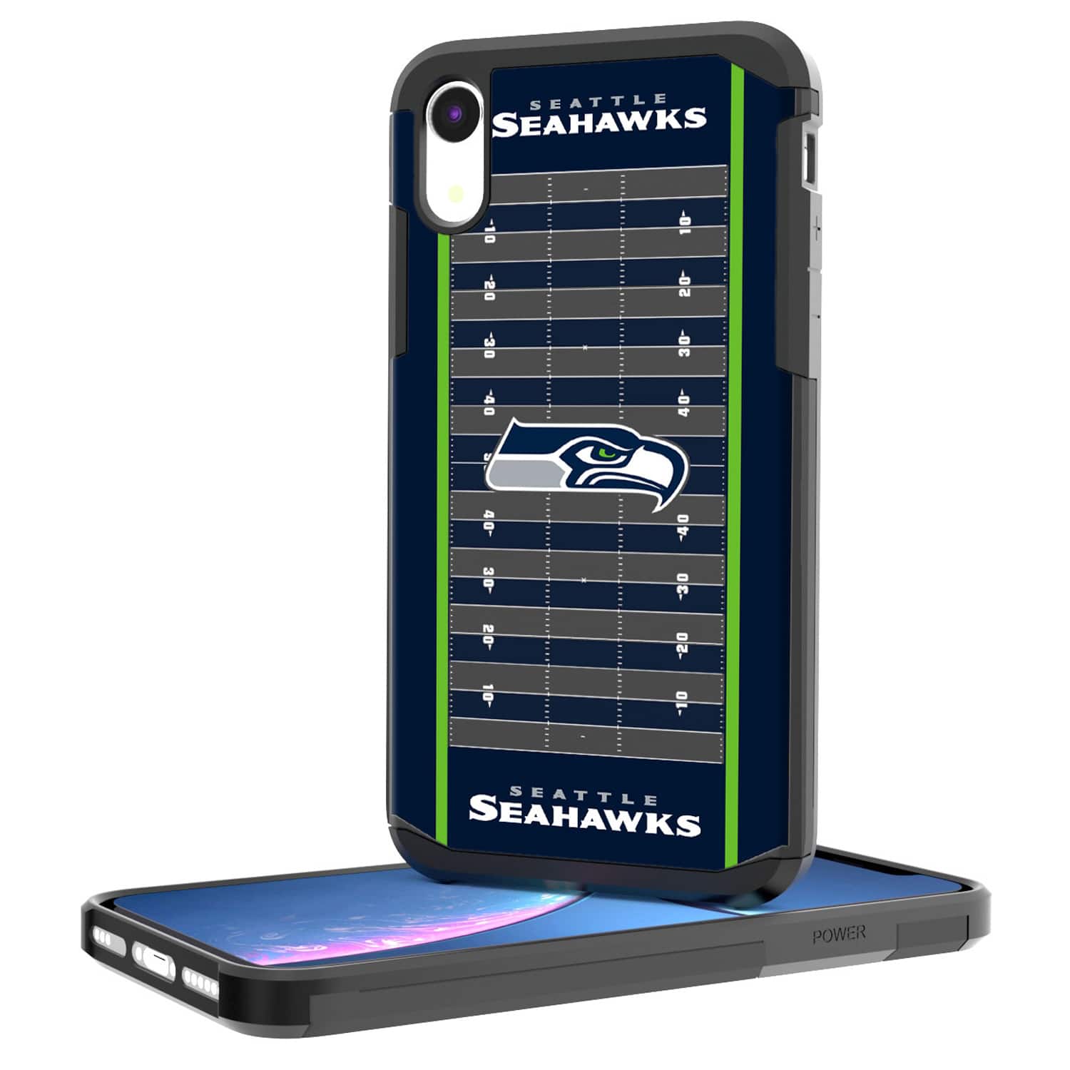 Keyscaper - NFL - Seattle Seahawks iPhone Rugged Field Design Case - 14 Plus - Multicolor