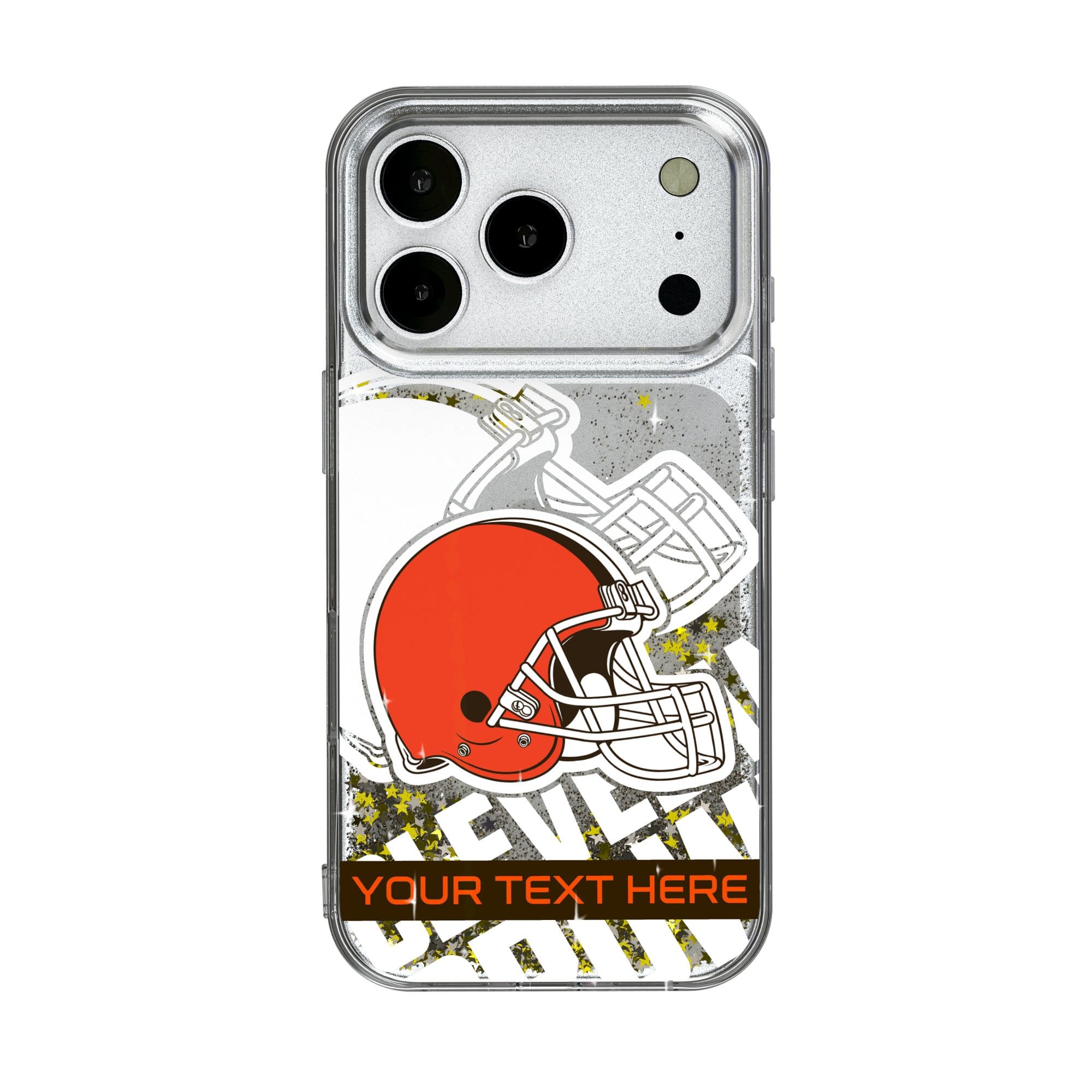 Keyscaper - NFL - Cleveland Browns Personalized Tilt Design iPhone Glitter Phone Case - 15 - Multicolor price history on PriceWatchPro