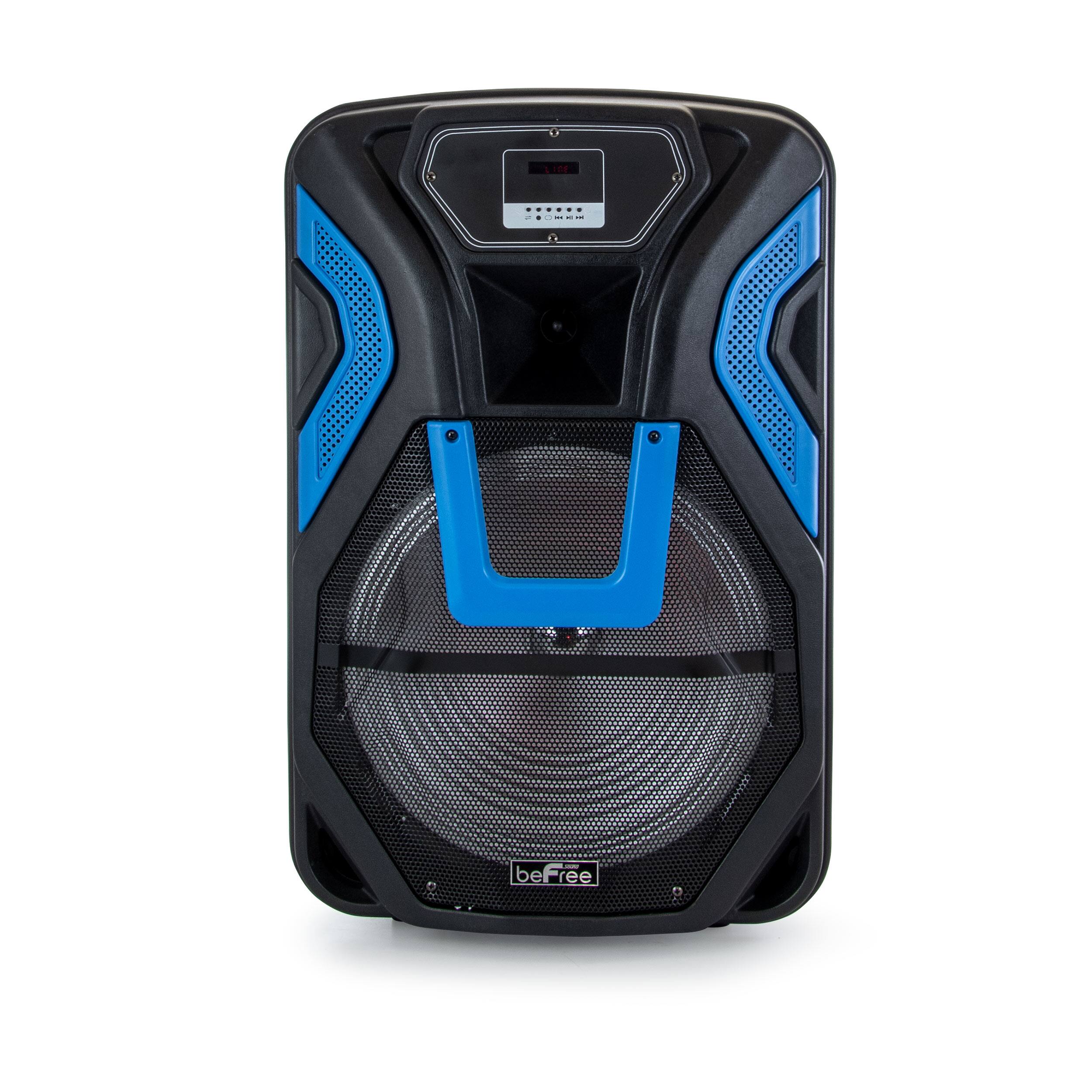 Front. beFree Sound - 15 Inch Bluetooth Portable Party PA Speaker - Black.