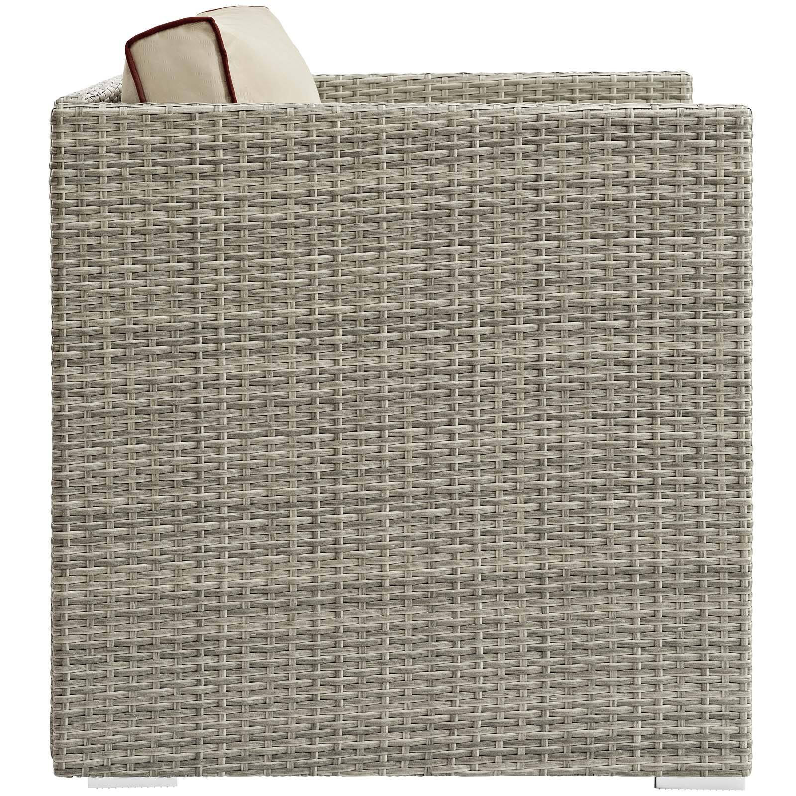 Left. Modway - Repose Outdoor Patio Armchair by Modway - Light Gray Beige.