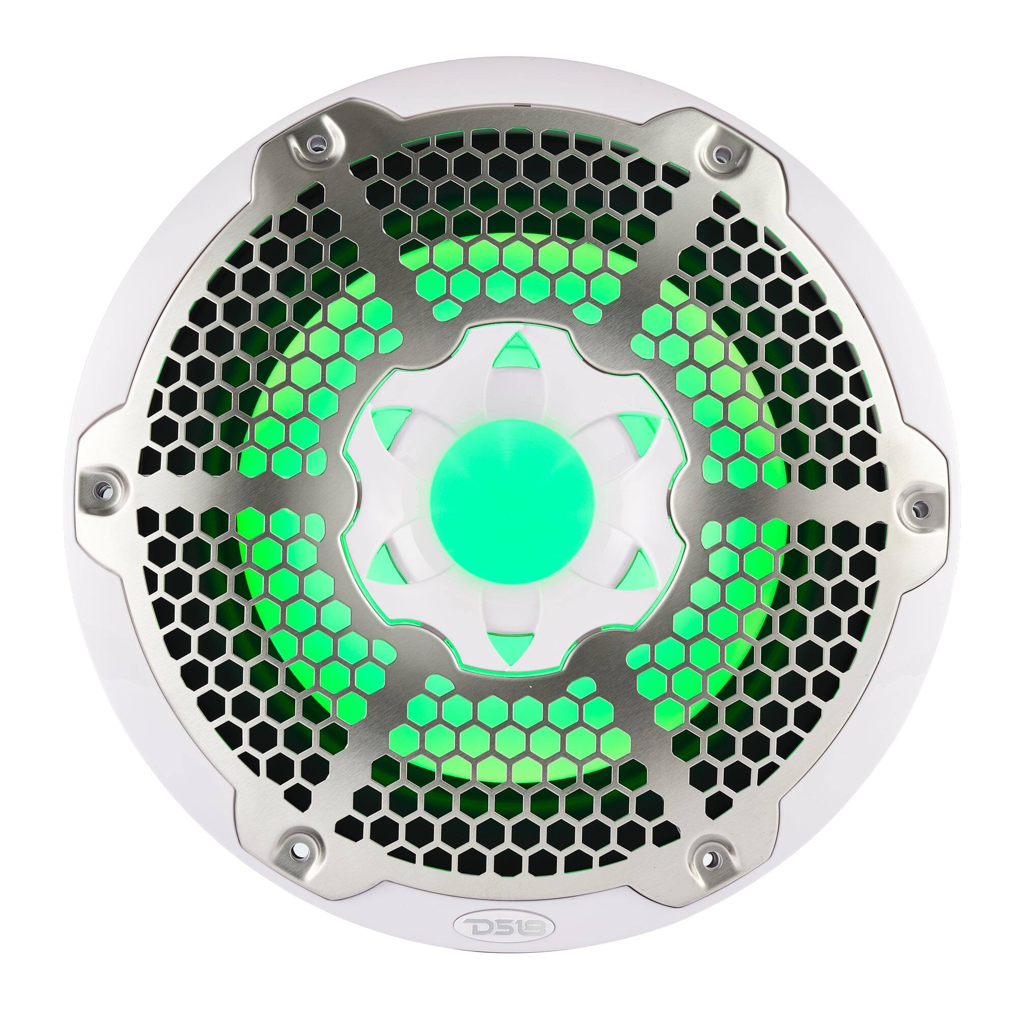 Alt View 3. DS18 Audio - NXL 10" Subwoofer with RGB LED Lights, 300W RMS Single 4-Ohm - White.