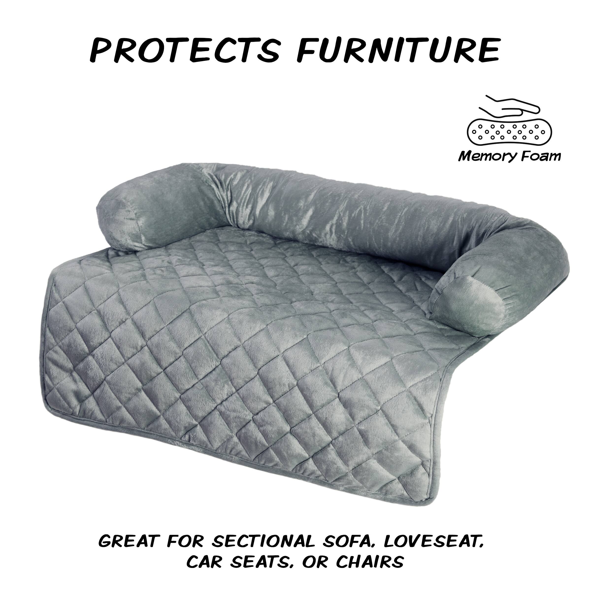 PROTECTS FURNITURE  
Memory Foam  
GREAT FOR SECTIONAL SOFA, LOVESEAT, CAR SEATS, OR CHAIRS