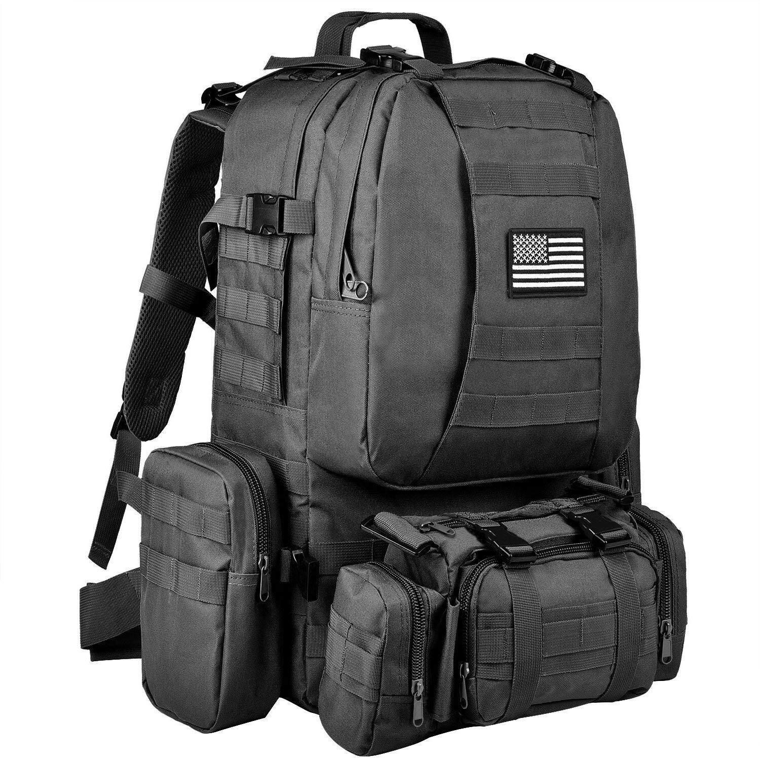 NICHOLAS KLEIN Backpack Army Rucksack 60l Assault Pack Detachable Molle ...