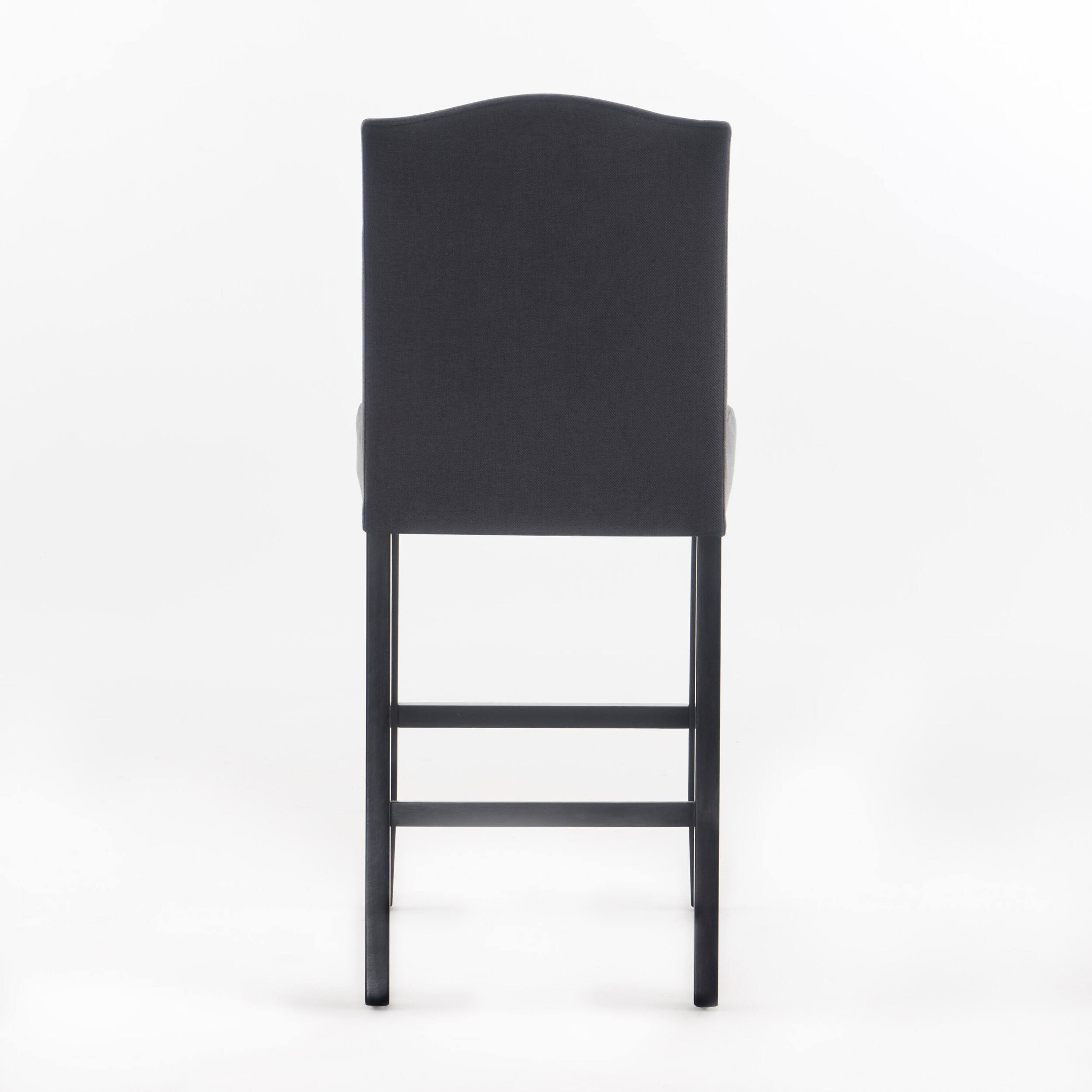 Alt View 4. Lirago - 19 Inch Counter Height Barstools Set of 2 Upholstered Fabric Walnut Finish Nailhead Trim - Grey.