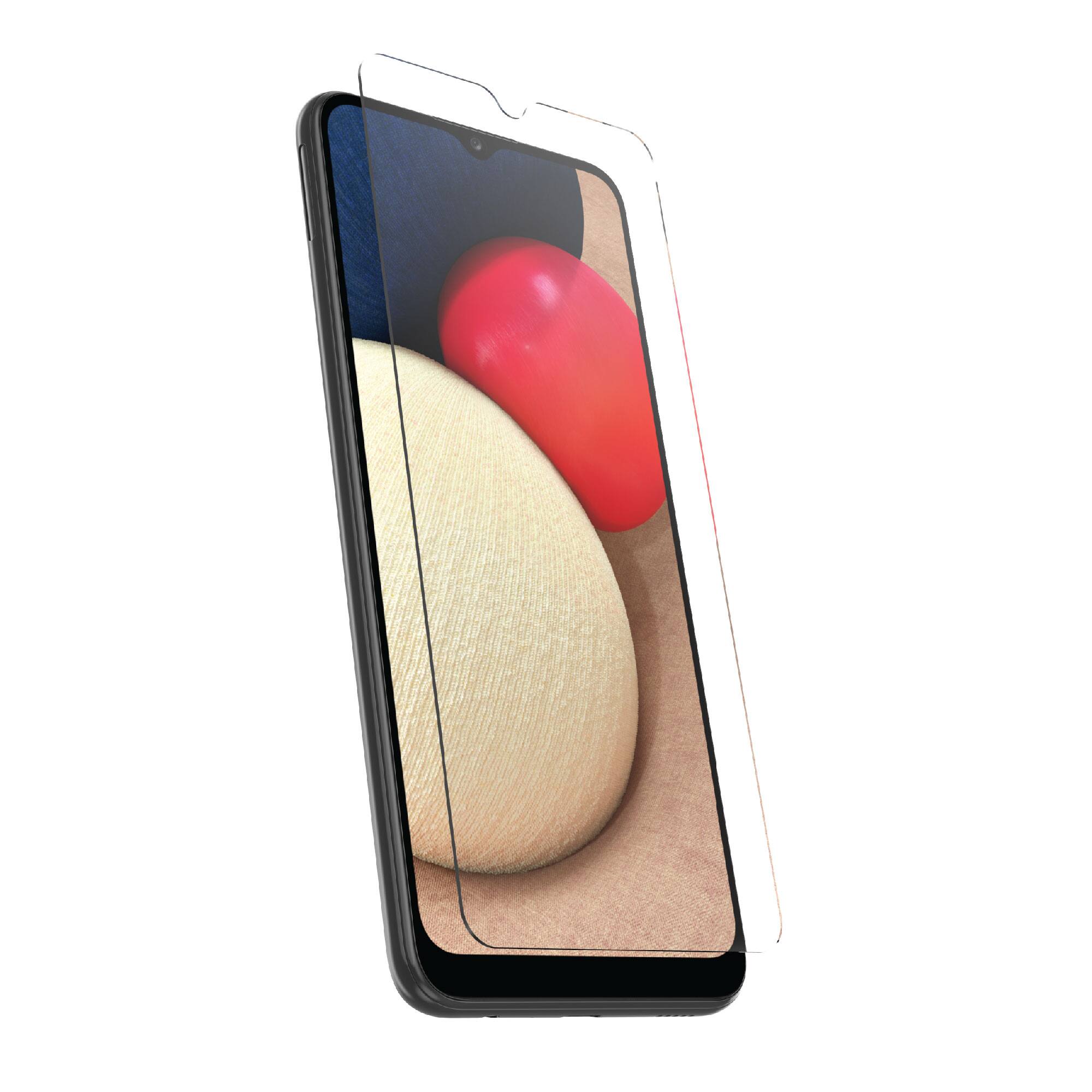 Angle. DuraGlass - Shatter-Resistant Screen Protector for Samsung Galaxy A02s.