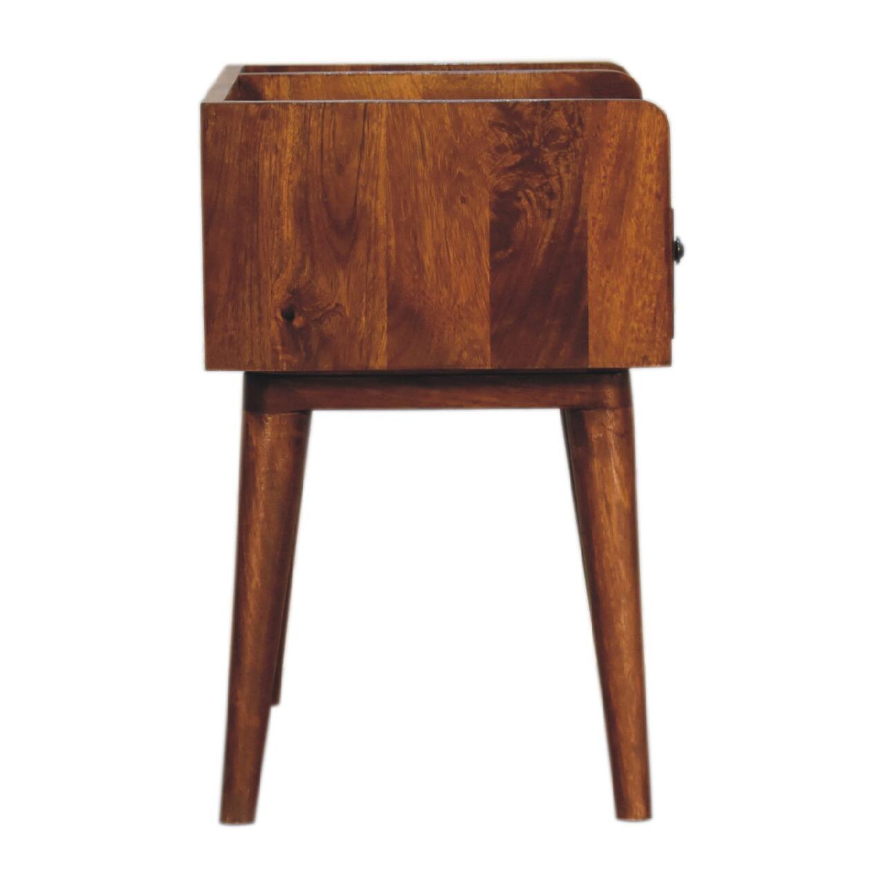 Alt View 4. Artisan Furniture - Artisan Furniture Solid Wood Chestnut Collective Nightstand, 1 Drawer, 2 Shelves, Chestnut - Chestnut.