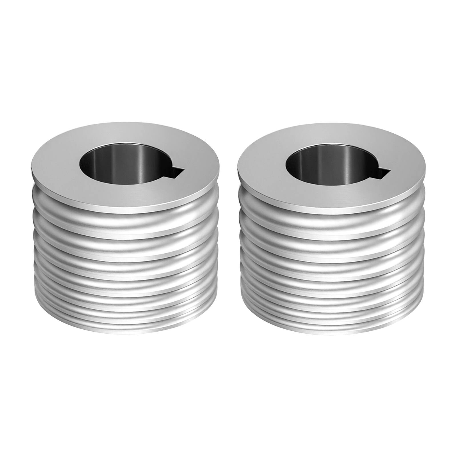 Alt View 5. VEVOR - Replacement Roller for Rolling Mill 7 Sizes Grooves 2 Round Rollers,Jewelry DIY Tool Accessory Parts,Premium Alloy Steel - Silver.