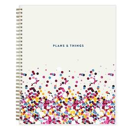 Blue Sky - 2025-2026 Star Confetti 8.5" x 11" Academic Year Weekly & Monthly Planner, Plastic Covered - Multicolor