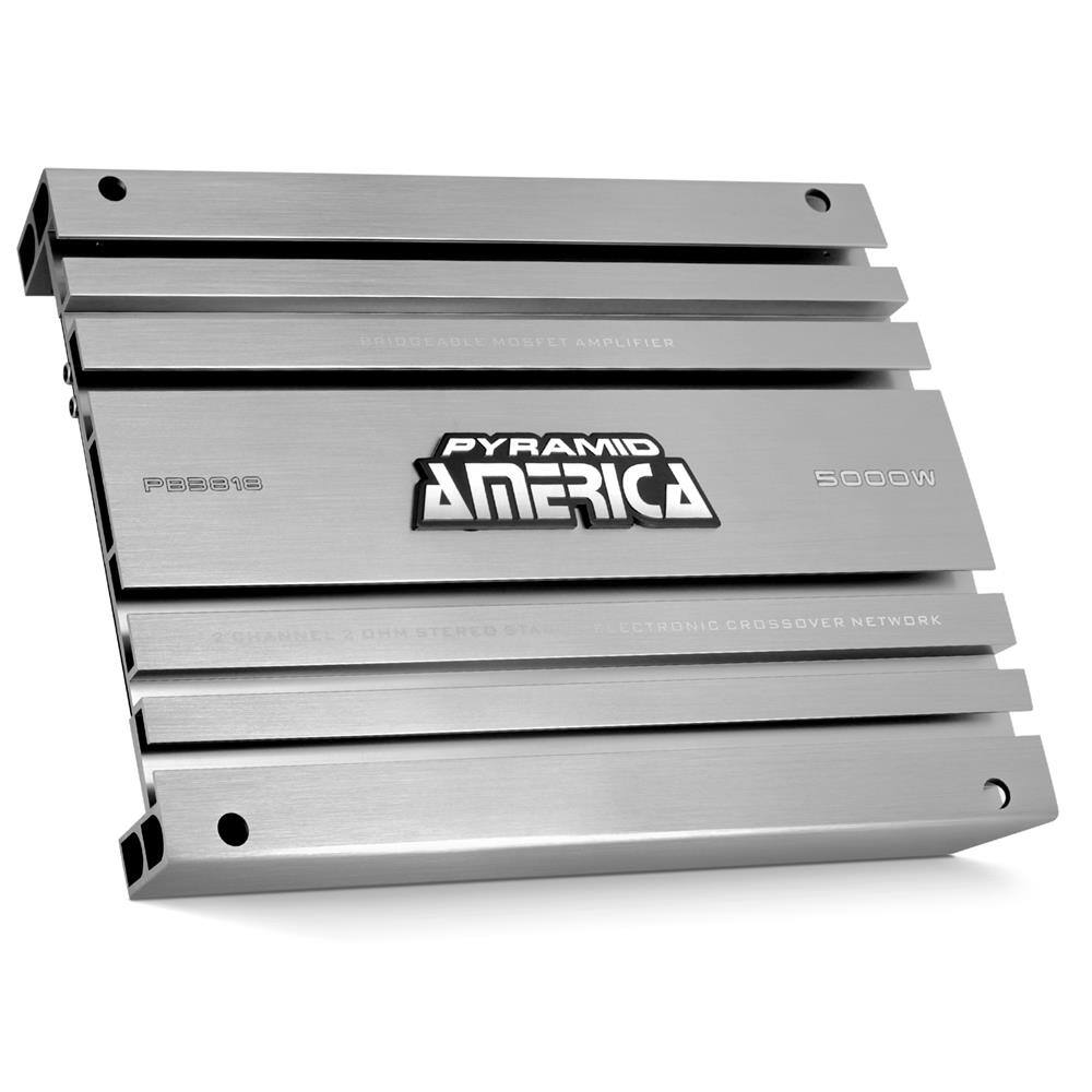 BRIDGEABLE MOSFET AMPLIFIER  
PYRAMID AMERICA  
PBB818  
5000W  
2 CHANNEL 2 OHM STEREO  
ELECTRONIC CROSSOVER NETWORK