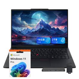 Lenovo - ThinkPad E14 Gen 7 14" WUXGA Laptop,Intel Core 5 210H,16GB RAM,1TB SSD+1TB Dock Set,Backlit,Win 11 Pro - Black