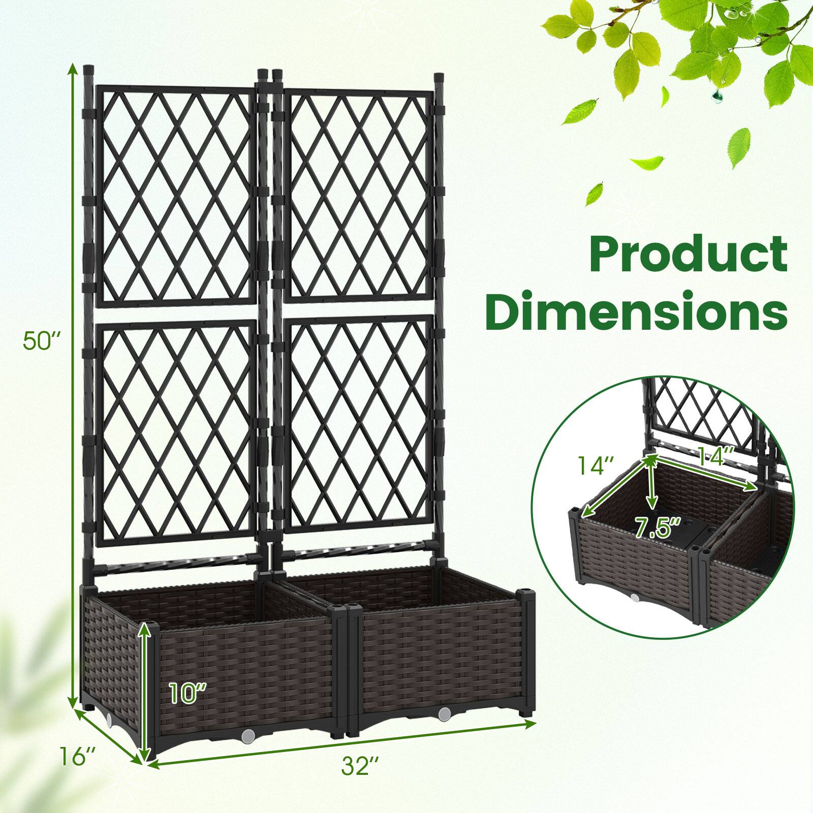 50" Product Dimensions 14" 1-4" 7.5" 10" 16" 32"