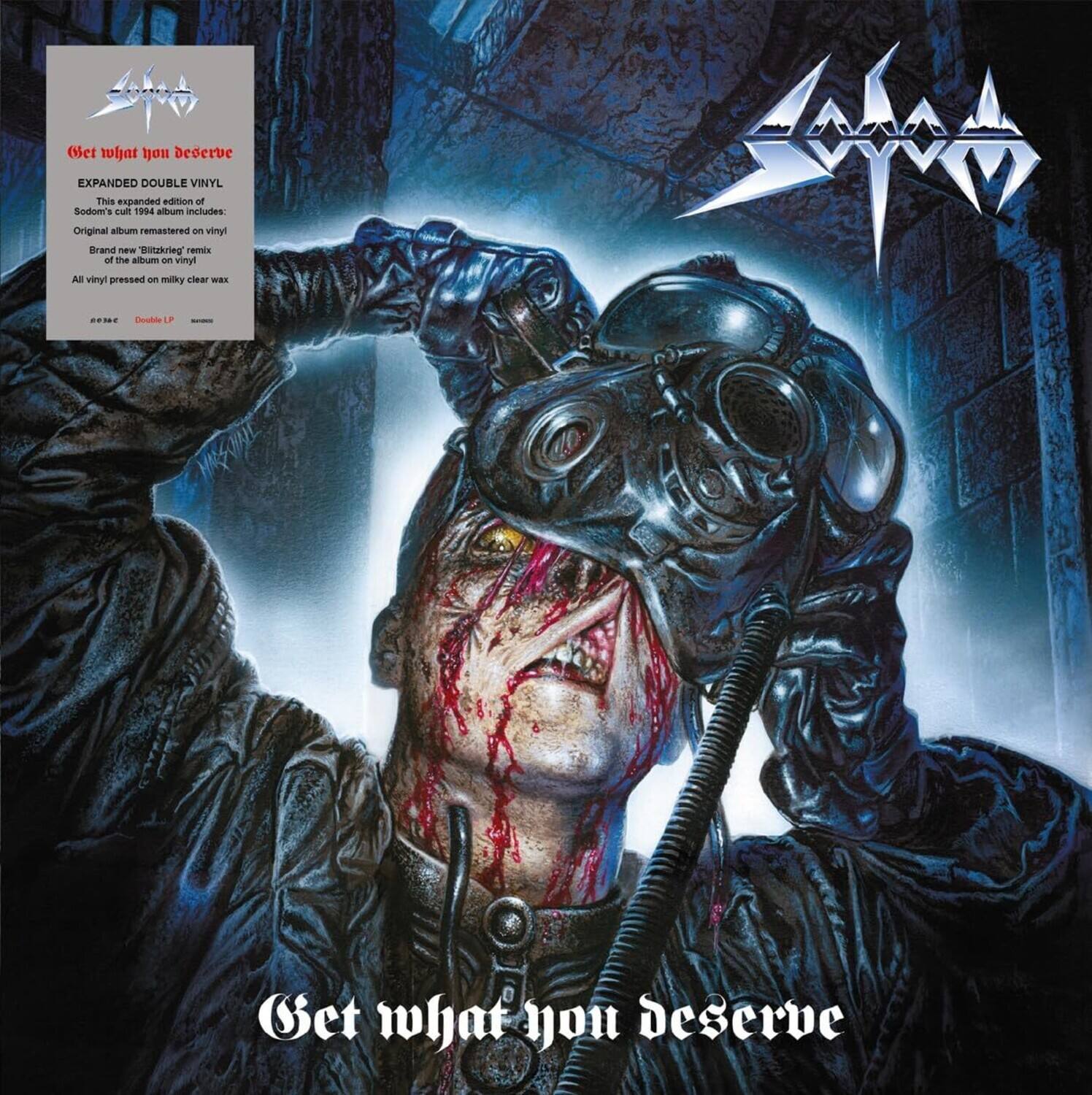 Get what you deserve

EXPANDED DOUBLE VINYL

This expanded edition of Sodom's cult 1994 album includes:
- Original album remastered on vinyl
- Brand new "Battkrieg" remix of the album on vinyl
- All vinyl pressed on milky clear wax

Double LP