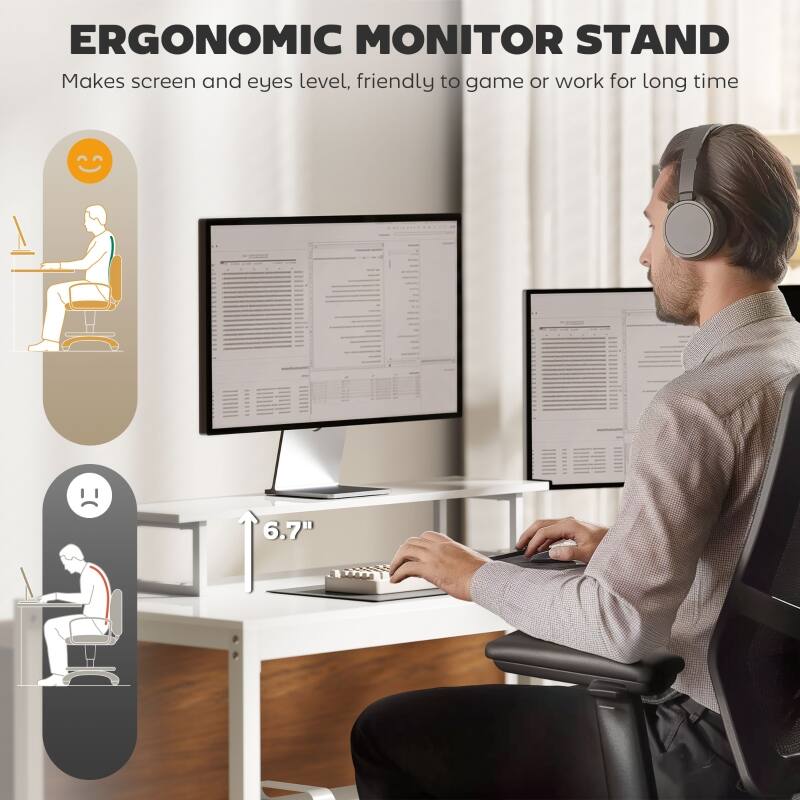 ERGONOMIC MONITOR STAND  
Makes screen and eyes level, friendly to game or work for long time  
6.7"