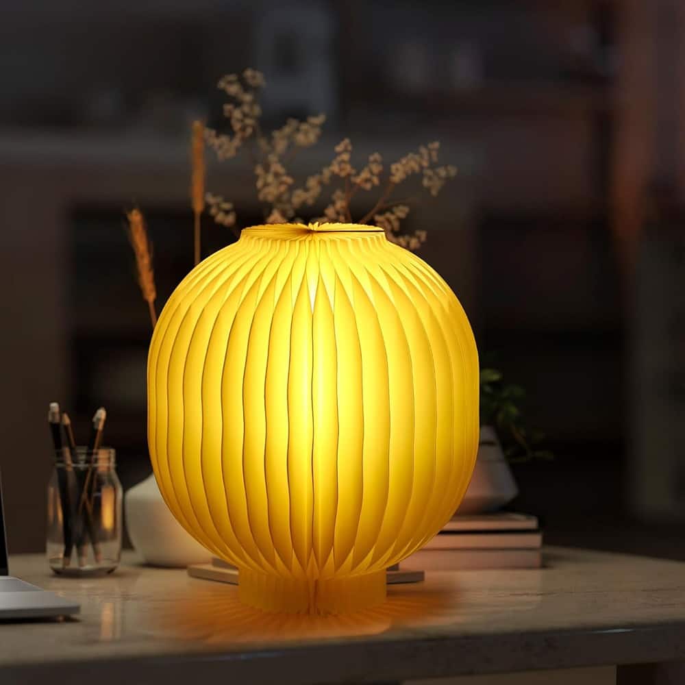 PARKER SLATER - Honeycomb Paper Table Lamps 2‑Pack, Warm Light for Bedroom & Living