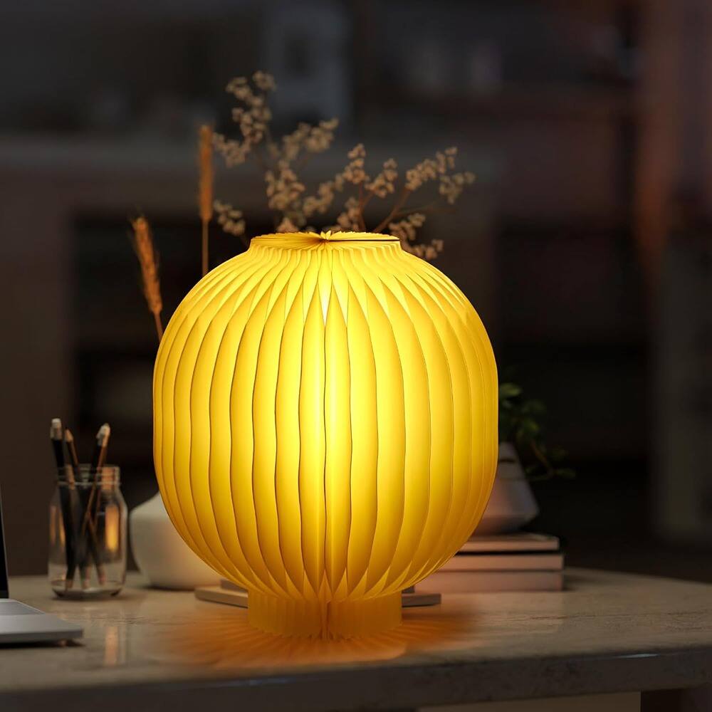 PARKER SLATER - Honeycomb Paper Table Lamps 2‑Pack, Warm Light for Bedroom & Living