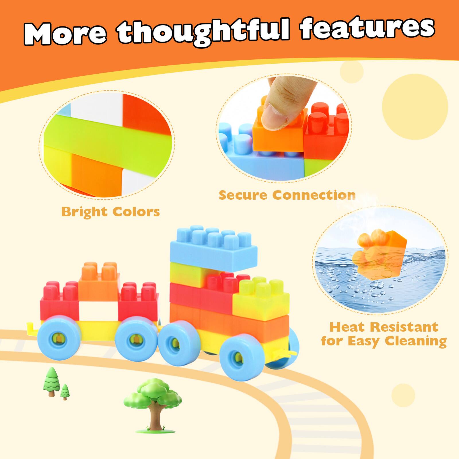 More thoughtful features

- Bright Colors
- Secure Connection
- Heat Resistant for Easy Cleaning
