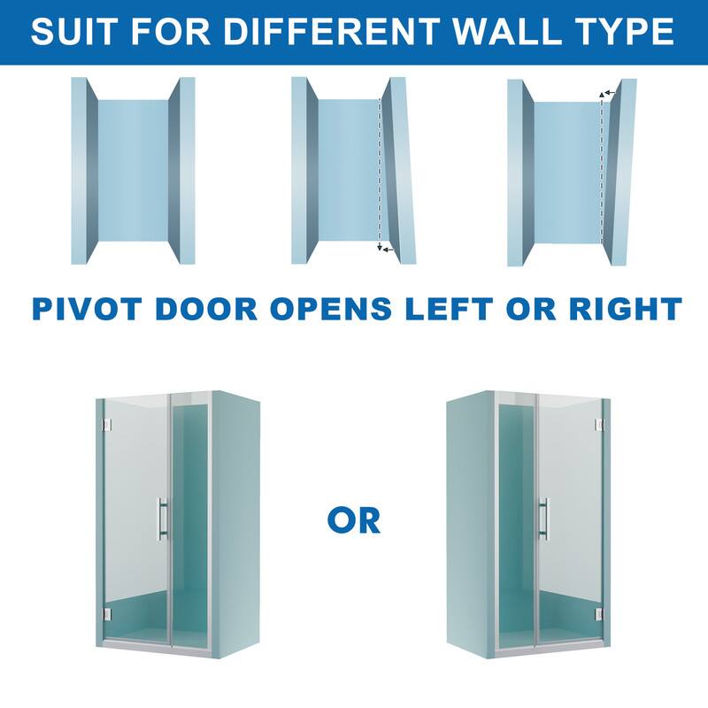 SUIT FOR DIFFERENT WALL TYPE

PIVOT DOOR OPENS LEFT OR RIGHT